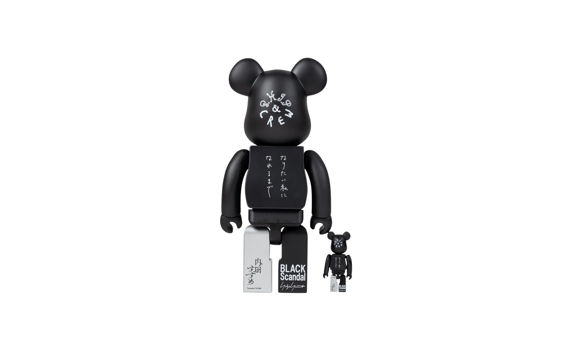 Until I Want To Be 100% and 400% Bearbrick "Black Scandal x Yohji Yamamoto x Suzume Uchida x SHIP & Crew" MEDI0101