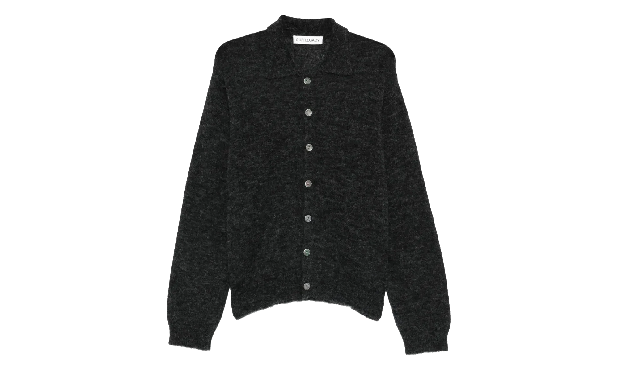 Evening Polo Shirt "Charcoal Melange Fuzzy Alpaca" M2263EC