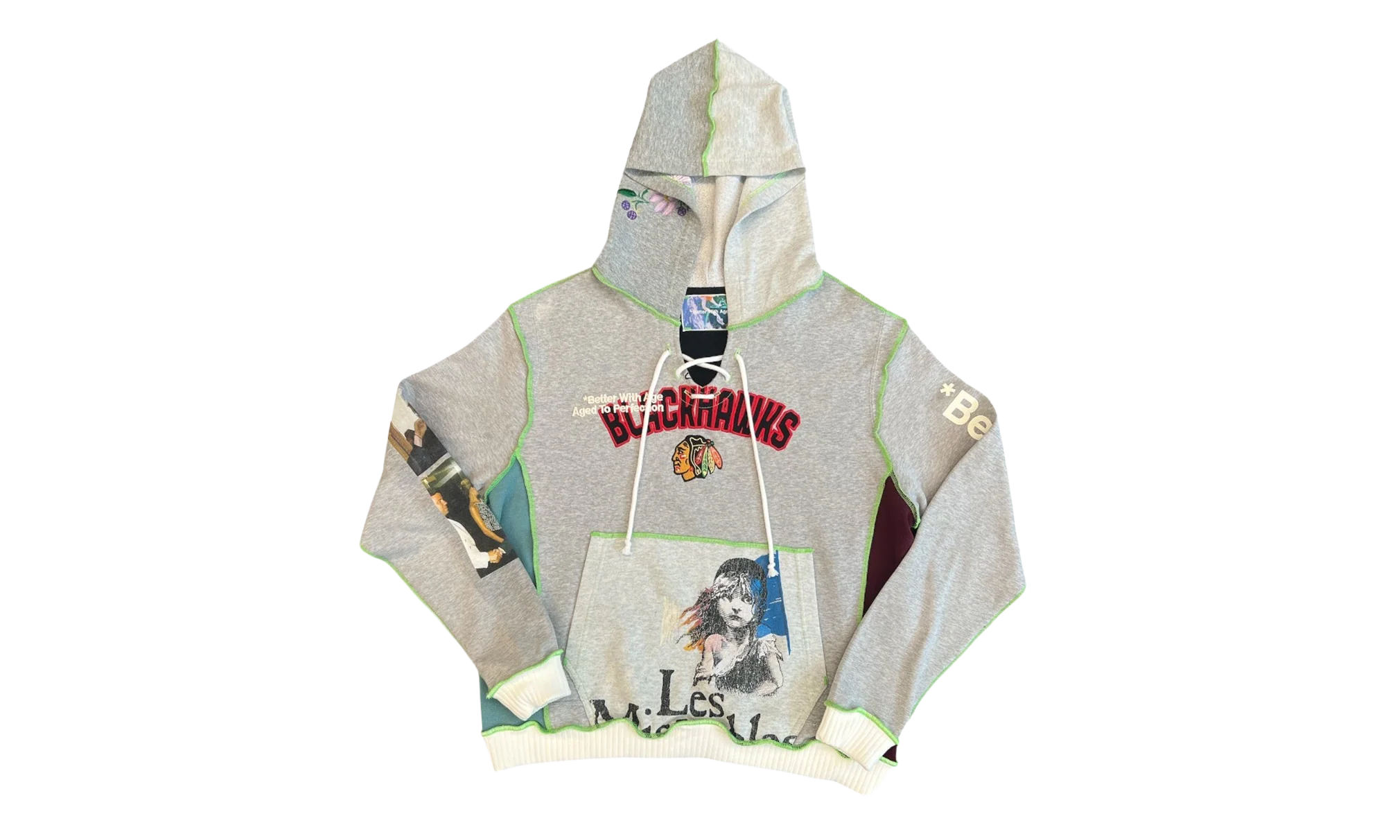 Hollywood Hoodie "Heather Grey / Multicolor" BWA109