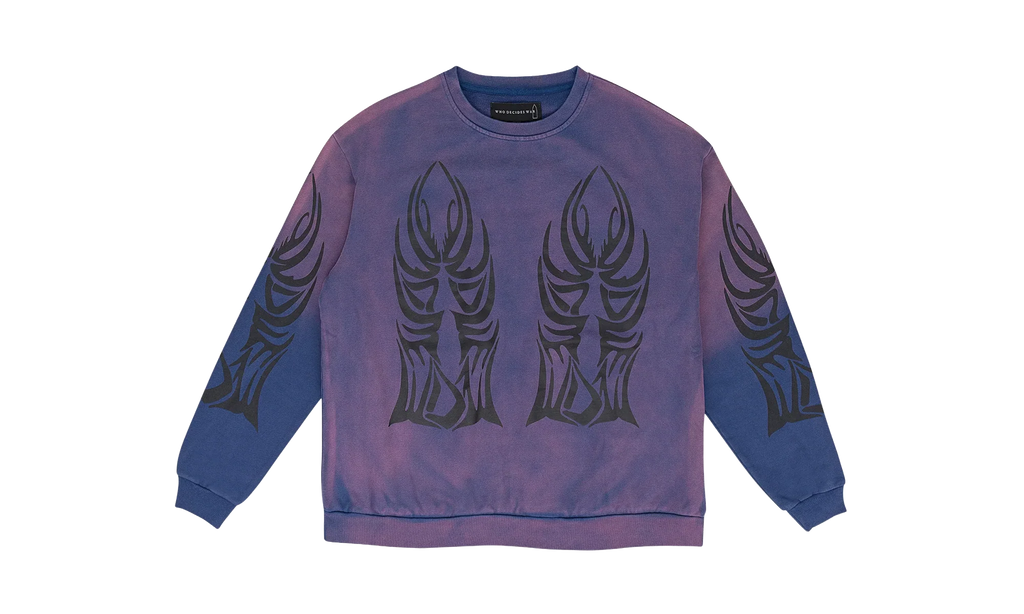 WINGED LOGO CREWNECK SWEATER "Purple" 1110540021SS24