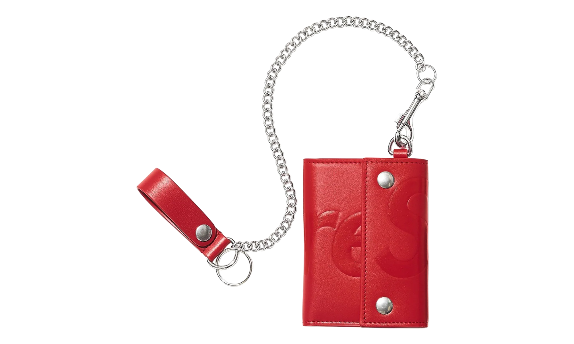 Leather Chain Wallet "SS25 - Red" SU27225