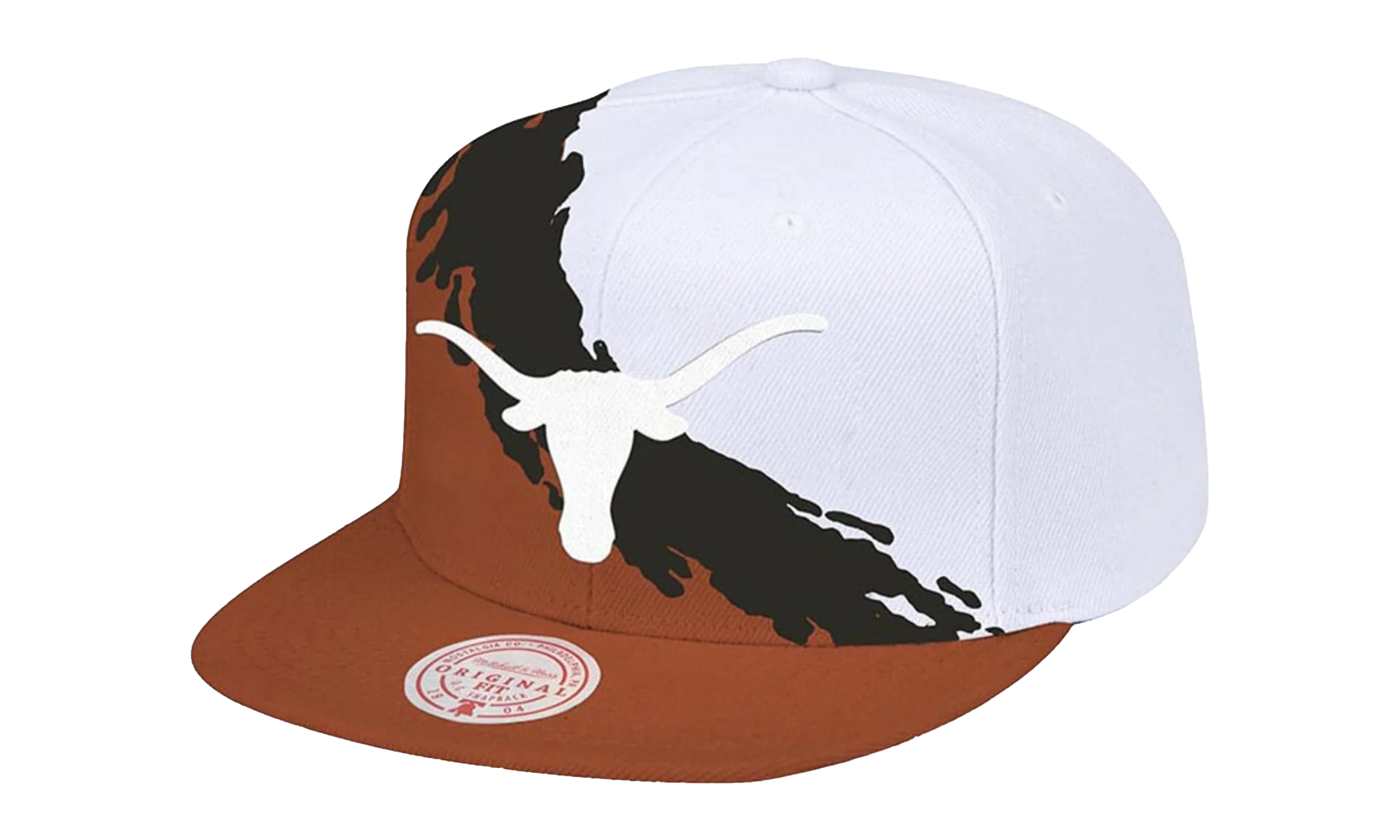 NCAA Paintbrush Snapback Cap "Texas Longhorns - White / Orange" HHSS3302 UTAYYPPPWHOR