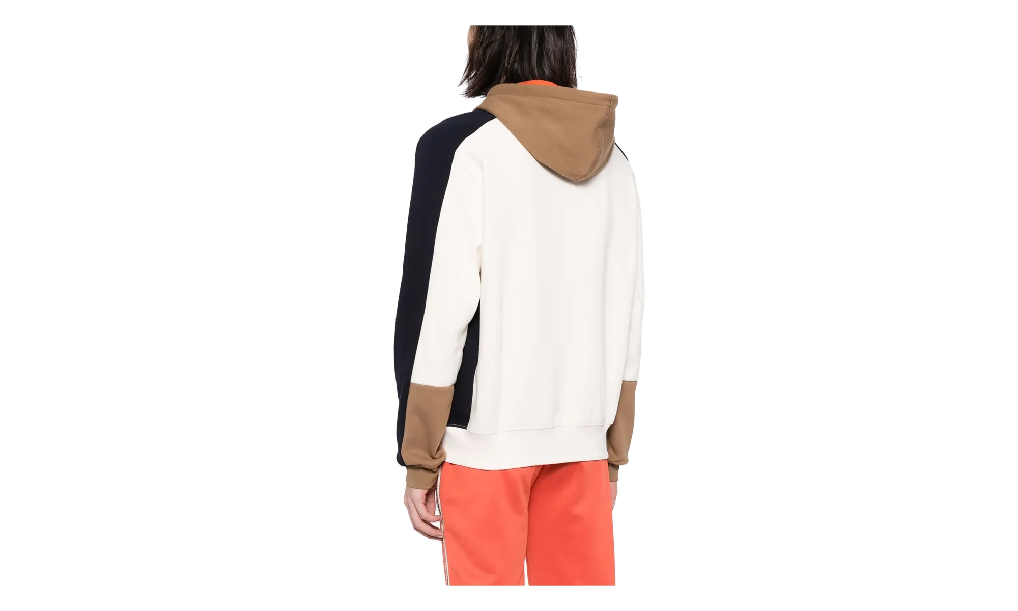 Colorblock Hoodie "White / Brown / Navy Blue" SH1301 RI2