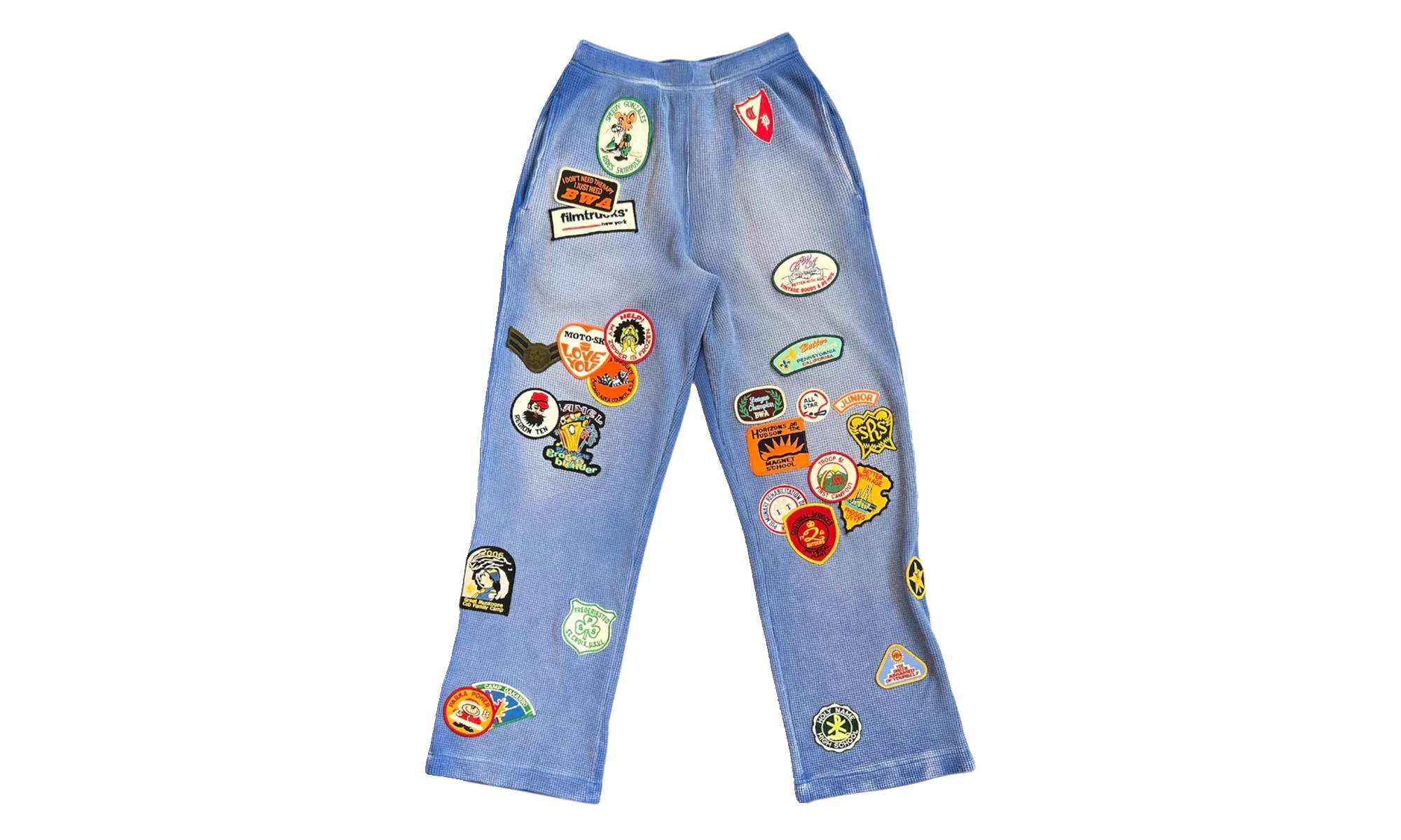 Gentlemen'S Waffle Sweatpants "Blue" BWA88