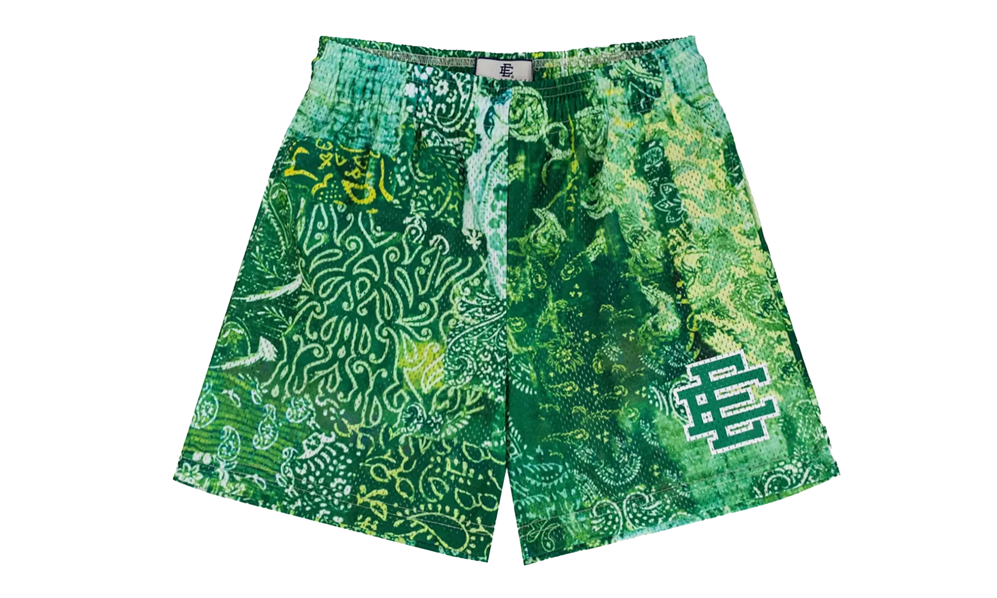EE Basic Shorts "Neon Green Paisley" EE236