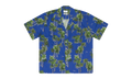 Searsucker Hawaiian Button-down Shirt "Blue" RHD-MTPS-0094