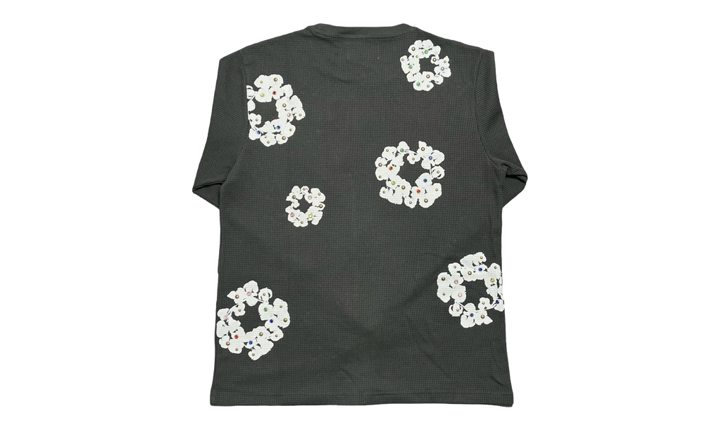 Rhinestone Cotton Wreath Thermal "Vintage Black" DT031