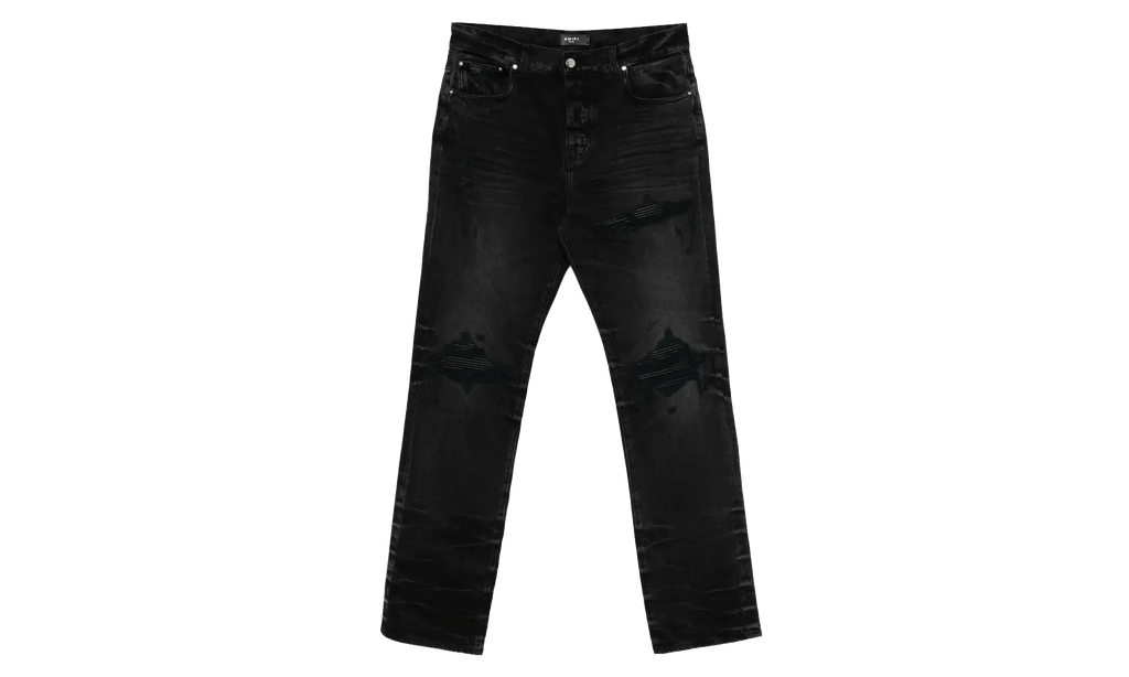 Leather Straight MX1 Jean "Vintage Black" AMDNGH1086 097