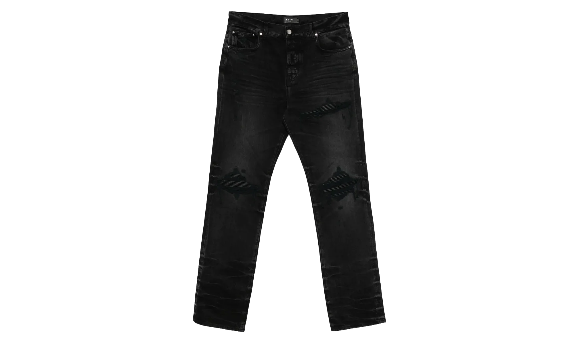Leather Straight MX1 Jean "Vintage Black" AMDNGH1086 097