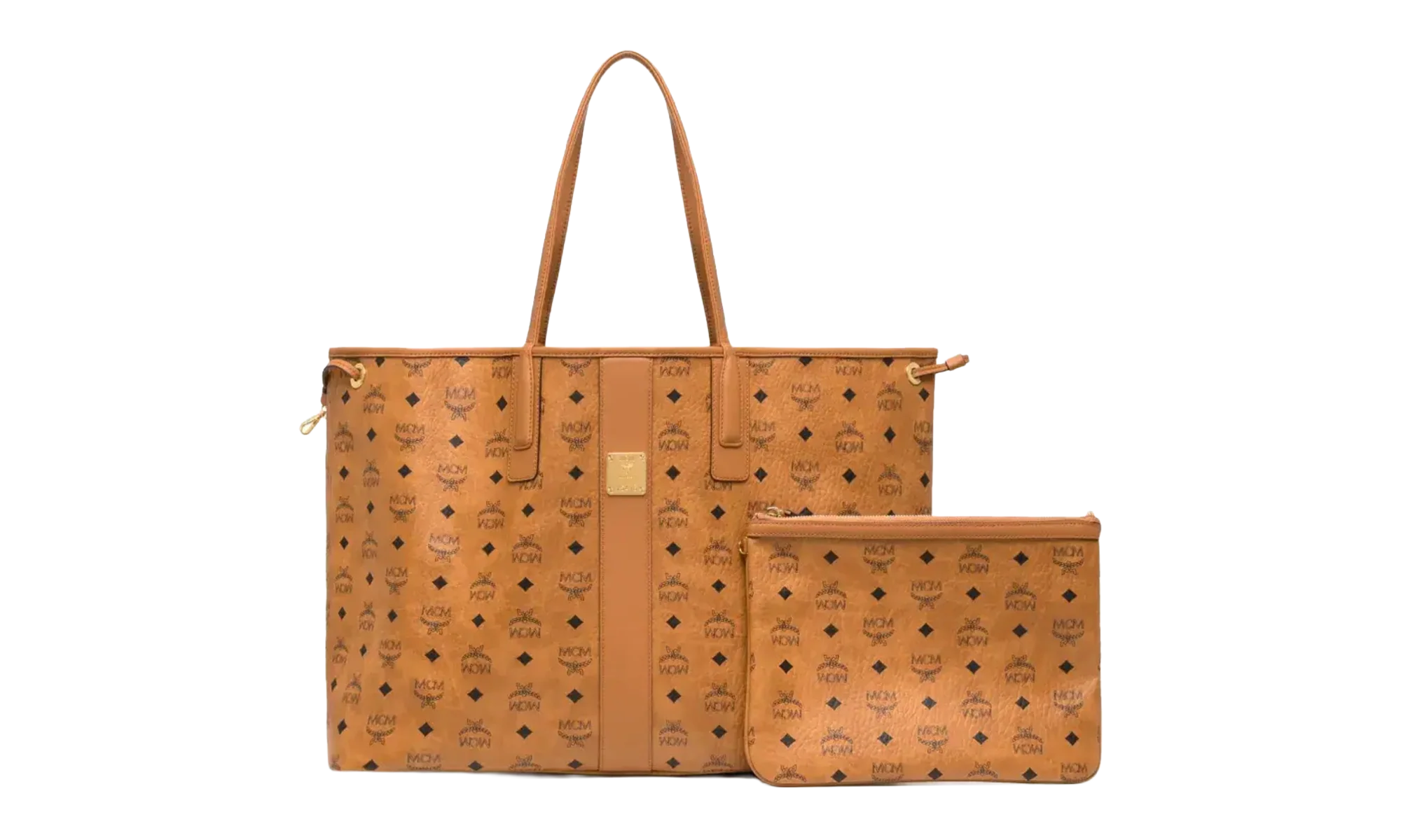 Large Liz Shopper in Visetos "Cognac" MWPCSVI02CO001