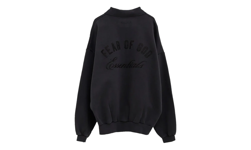 Embroidered Classic Polo Sweatshirt "Vintage Black" 192HO252042F