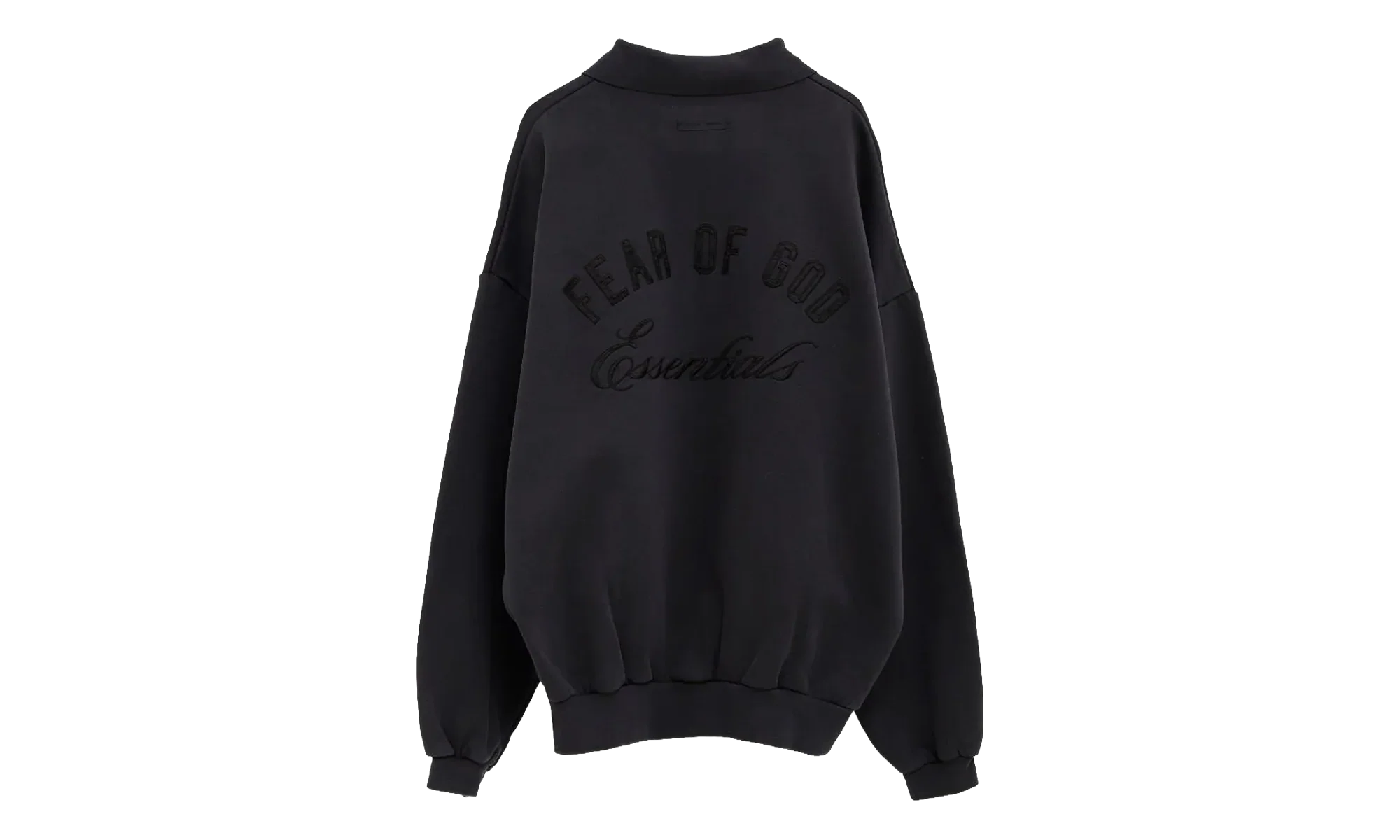 Embroidered Classic Polo Sweatshirt "Vintage Black" 192HO252042F