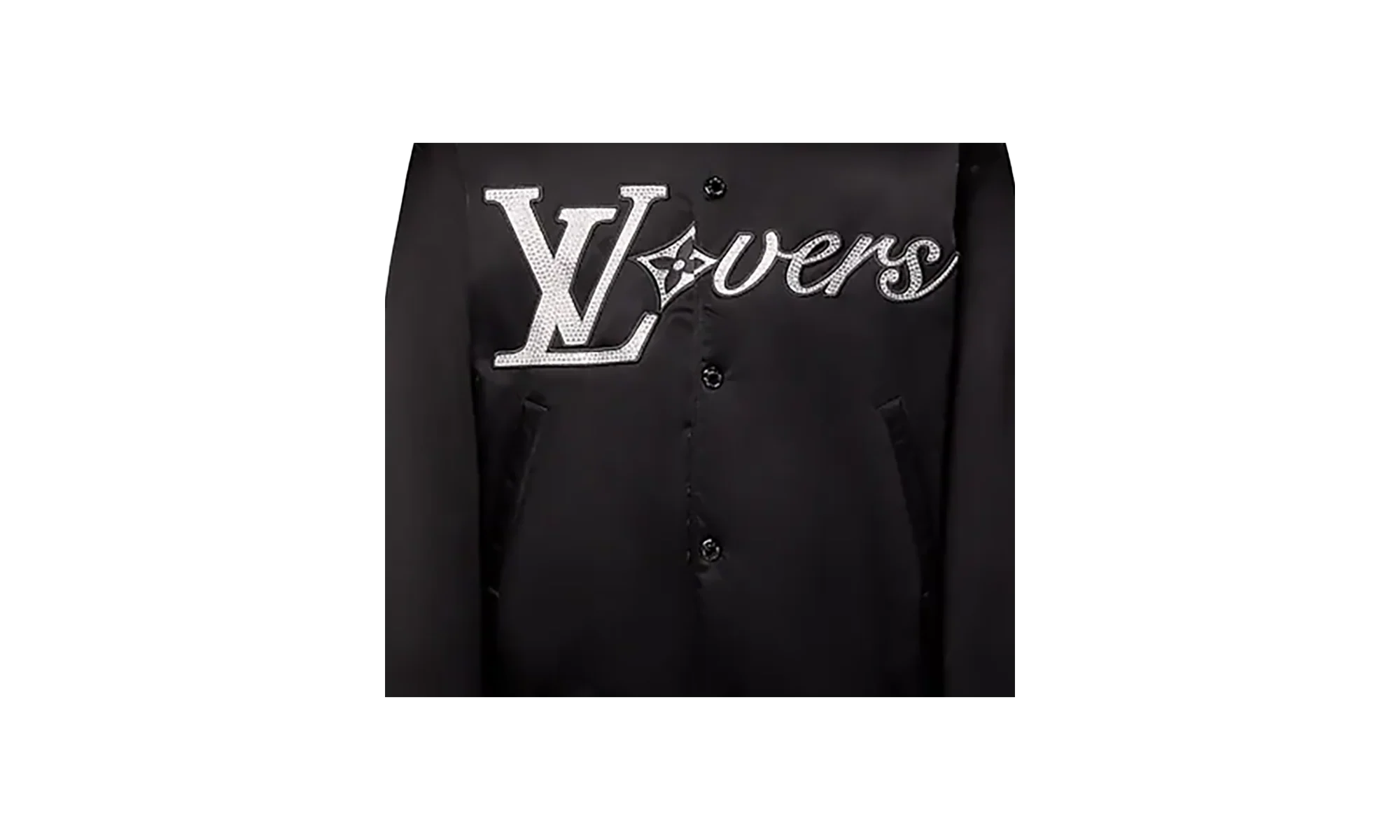 Embroidered Crystal Lovers Logo Nylon Jacket "Pharrell Williams - Black" 1AFHWQ