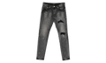 P001 Plaid Patch Jeans "Washed Black" P001 SYDB425