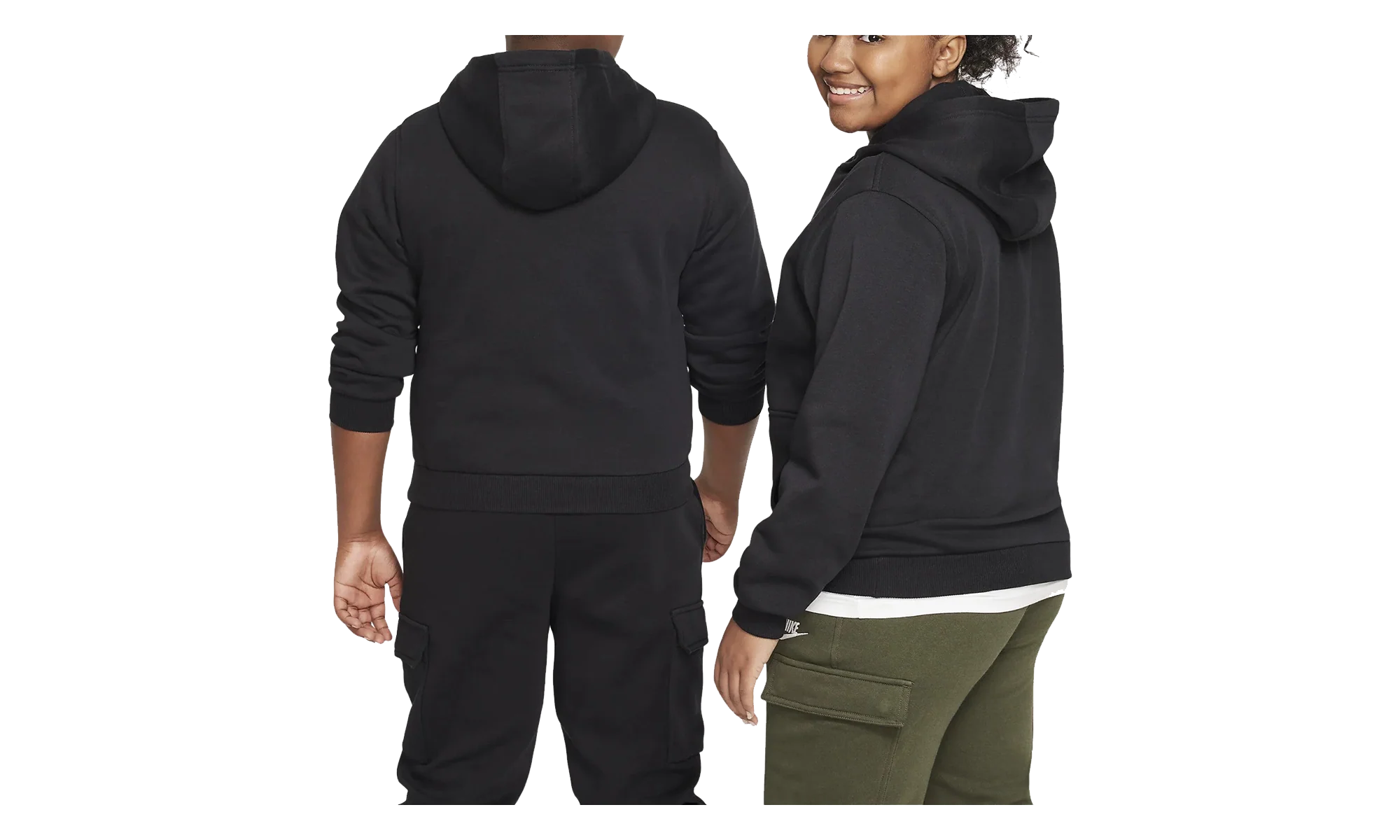 Sportswear Club Fleece Hoodie GS "Polar Black / White" FD2989