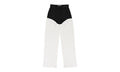 CUT OUT MOTO STRAIGHT PANTS "BLACK/WHITE" RHSS22PA003131190119