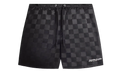 Checkered Satin Collins shorts "Black" KHM060696 001