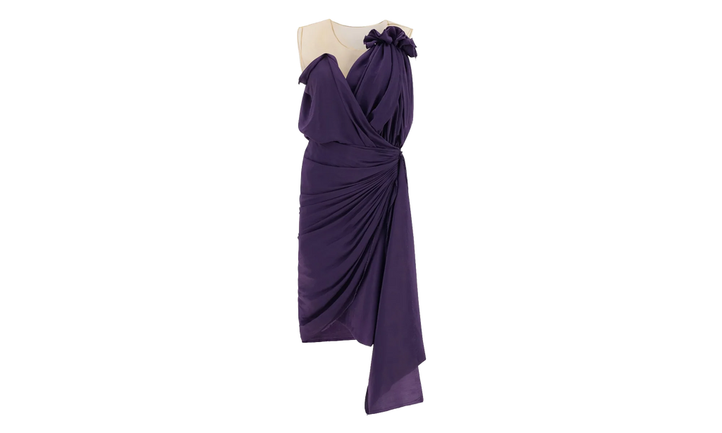 DRAPED MINI DRESS "RAISIN" RW DR0121 4778 E22 79