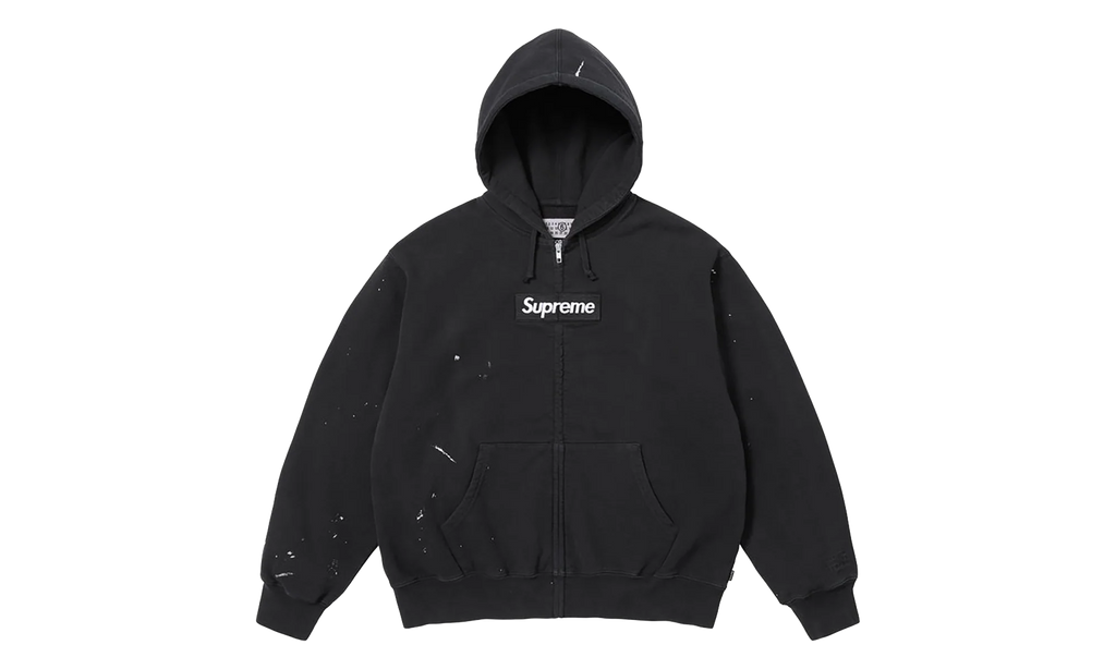 MM6 Maison Margiela Box Logo Zip Up Sweatshirt "SS26 - Black" SU27169