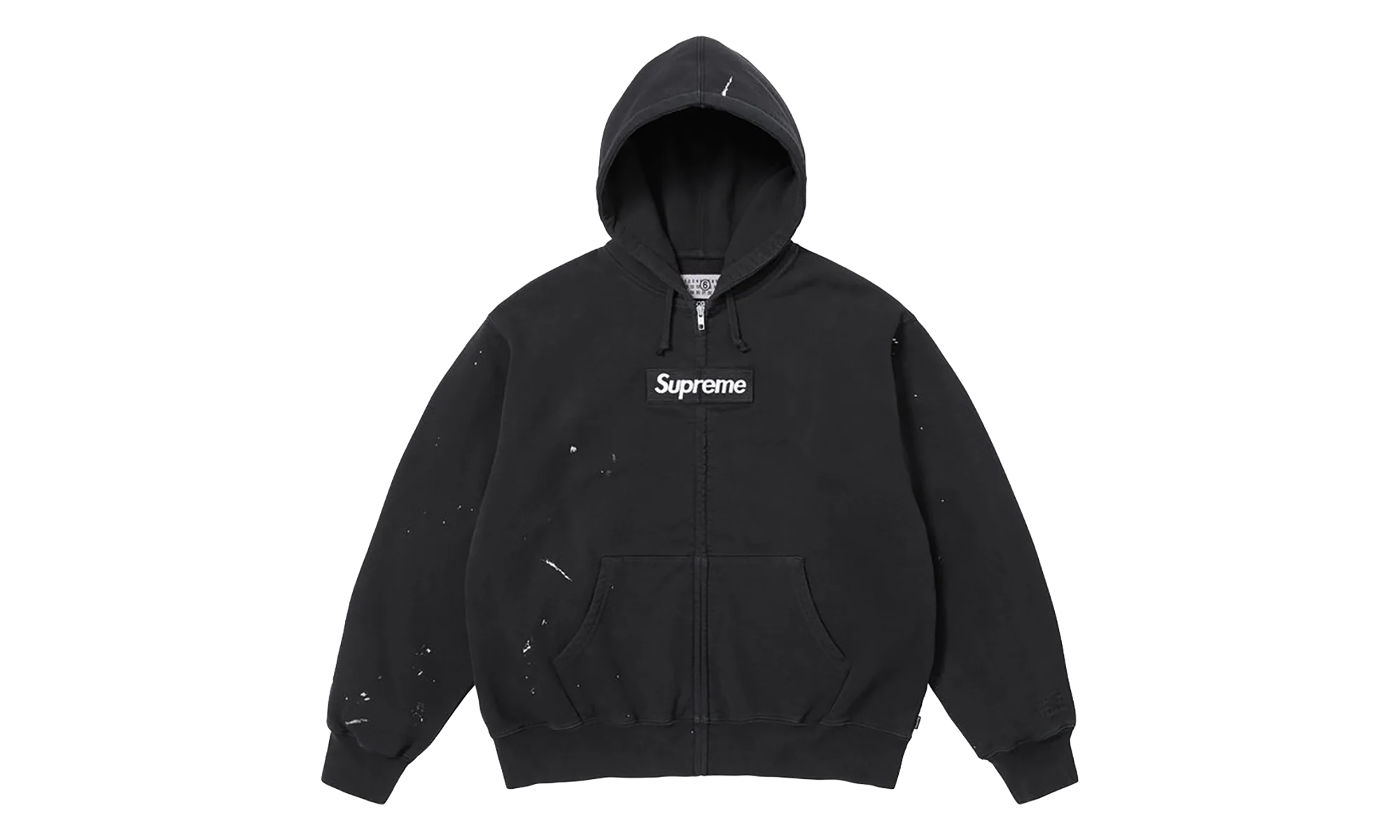 MM6 Maison Margiela Box Logo Zip Up Sweatshirt "SS26 - Black" SU27169