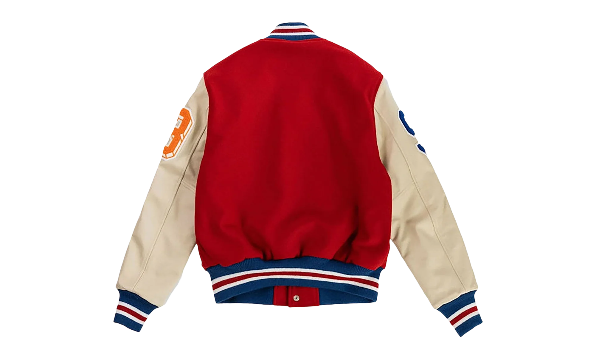 EE VARSITY LETTERMAN WOOL/LEATHER JACKET "Red/Yellow" EE828