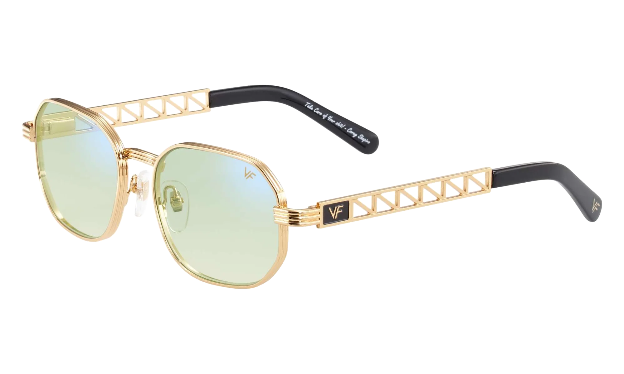 Hustler Jacques Cartier Edition 24KT "Yellow Gold / Powder Green Flash Blue" JCHU2 0004 11C1