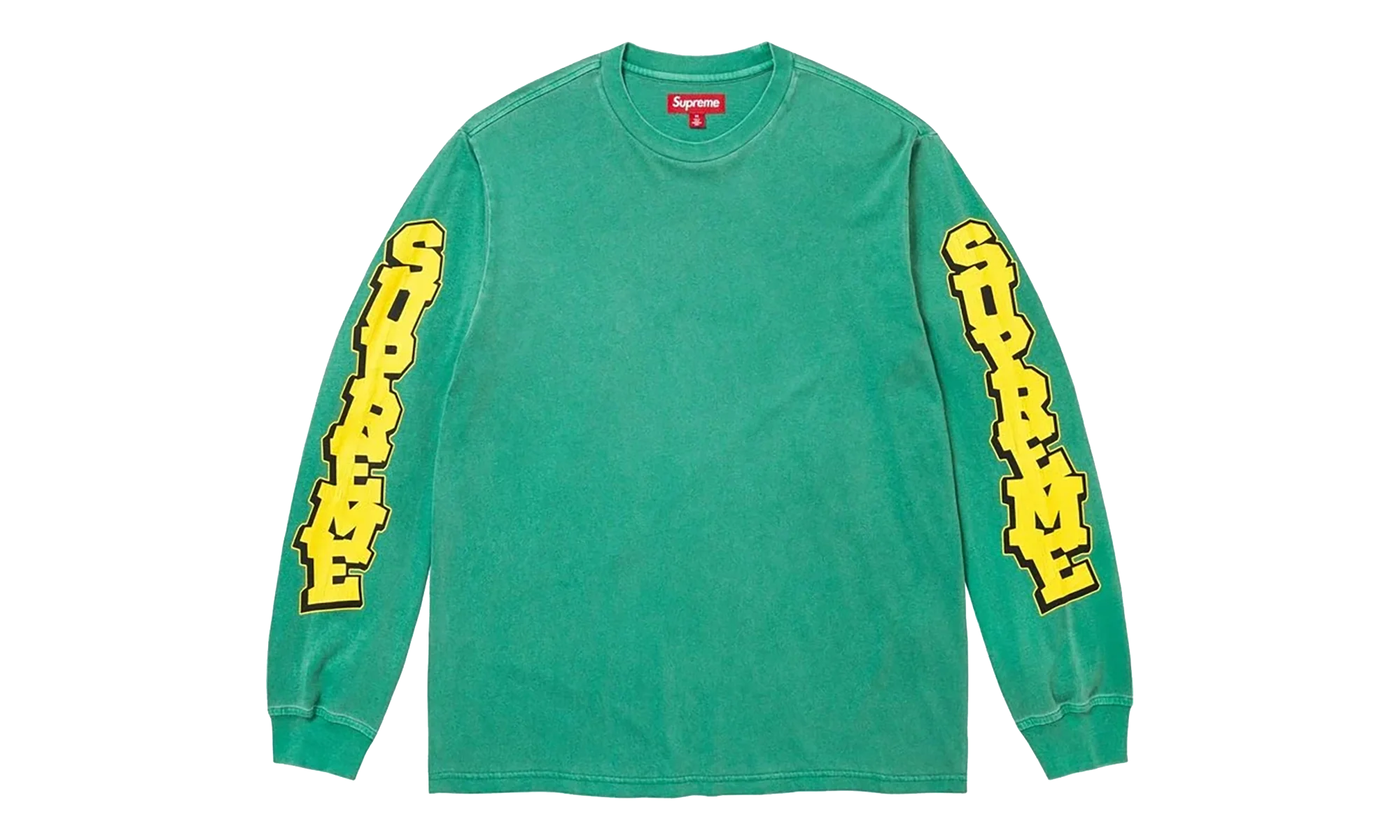 Cracked Sleeve Long Sleeves Top "SS26 - Washed Green" SU27436