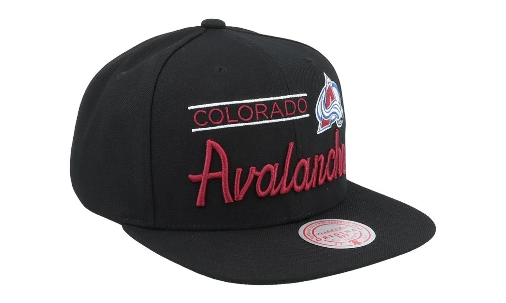 NHL Retro Lock Up Snapback Cap "Colorado Avalanche - Black" 6HSSLD21213 CAVBLCK