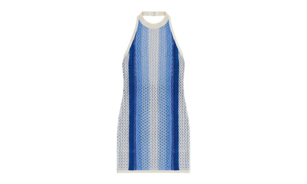 Crochet Knit Anya Mini Dress "Kyanite" KITH10