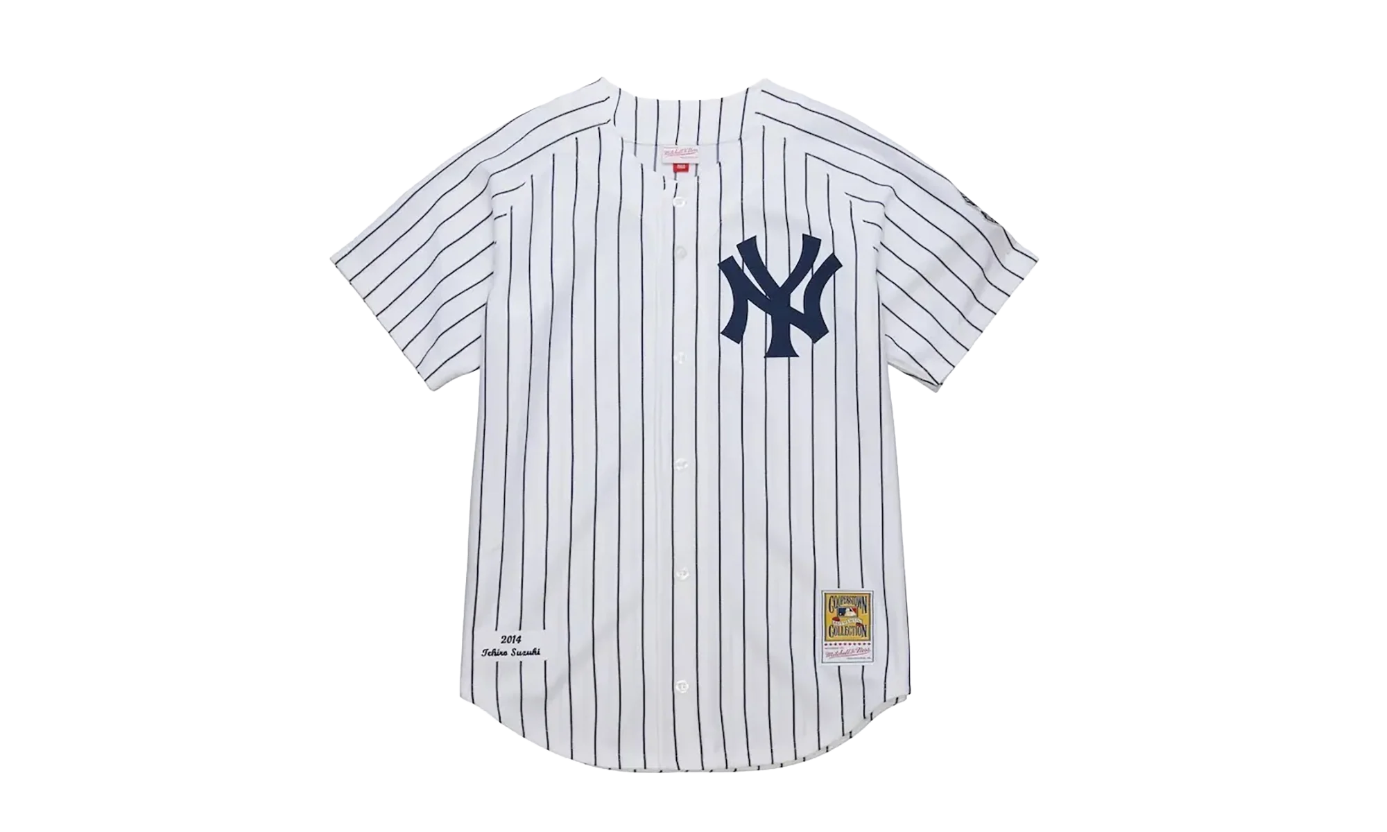 MLB Ichiro Suzuki White Home Jersey "2014 New York Yankees – White / Navy" AJY17176 NYY14ISUWHNY