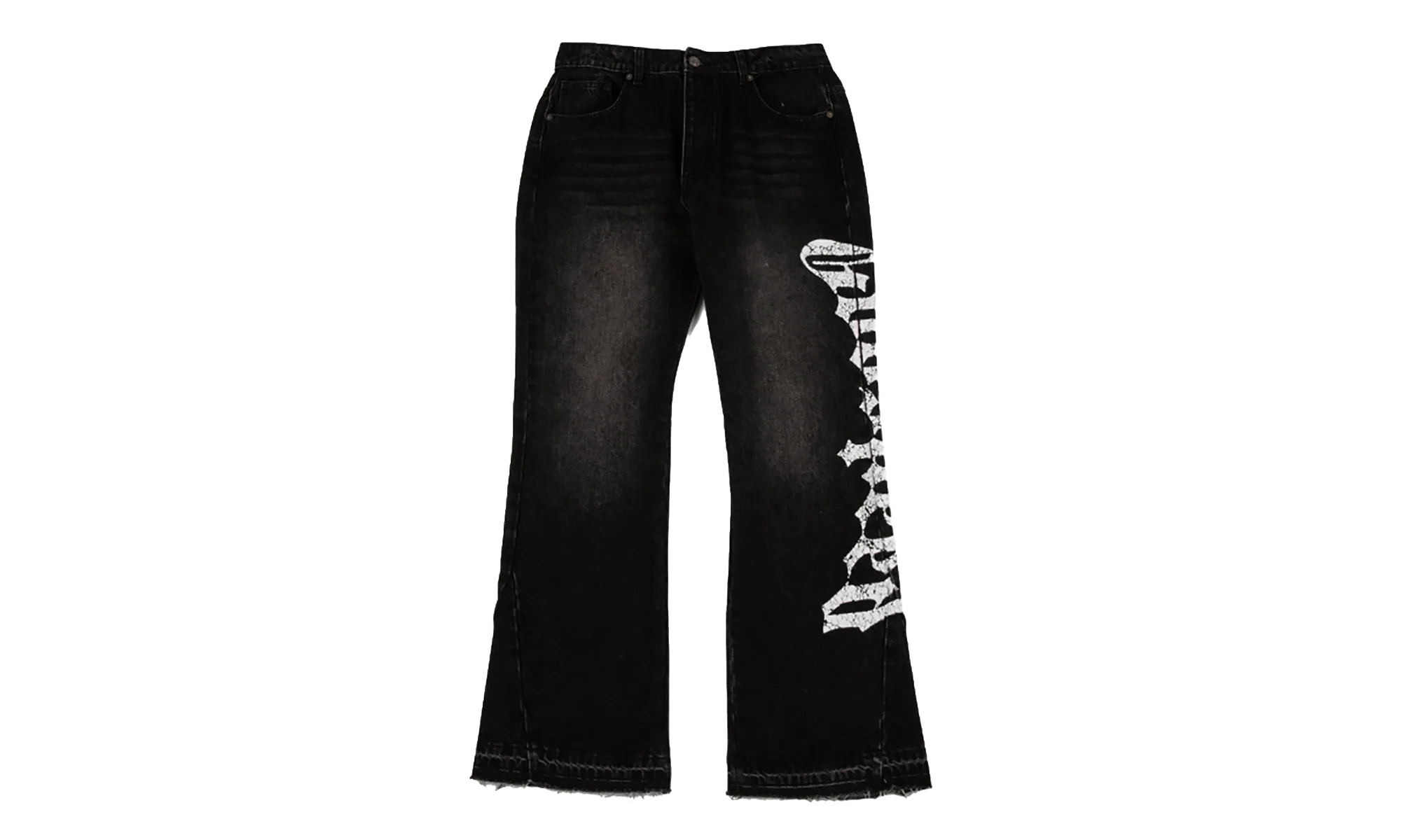 OG Logo Flared Denim Jeans "Grey Wash" GS116