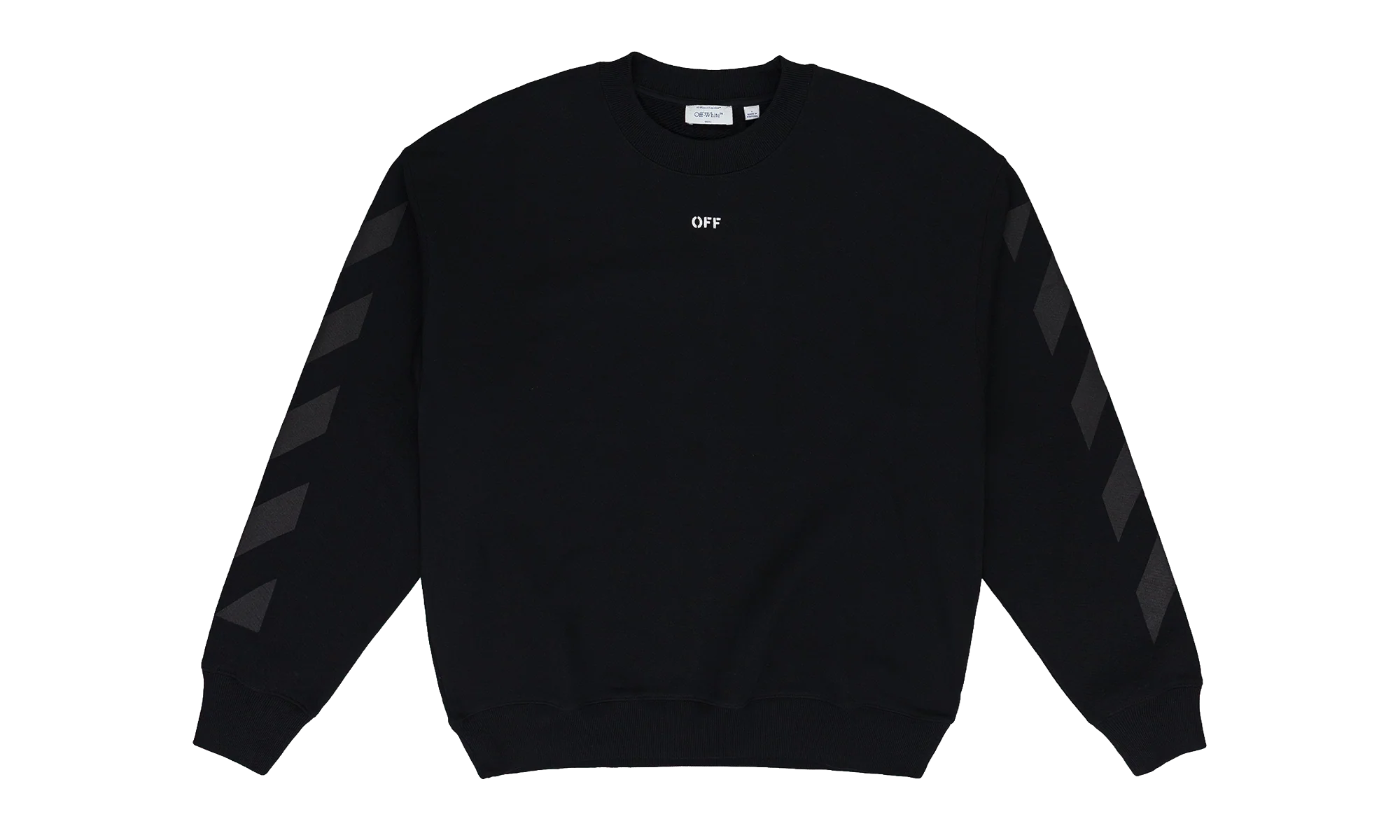 Cornely Diagonal Crewneck "Black" OFW-MHDS-0201