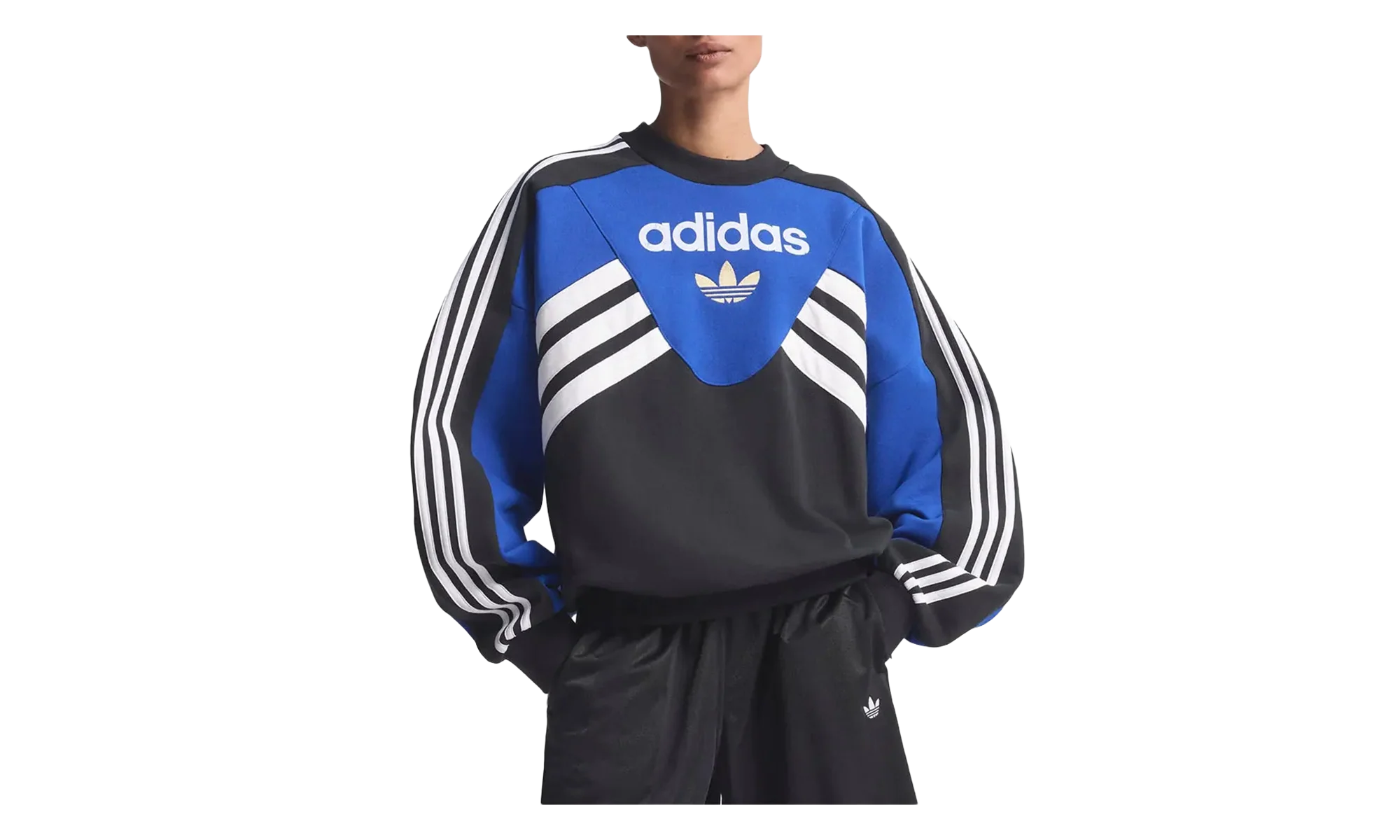 Cutline Crew Sweatshirt WMNS "Royal Blue Black" KD7769