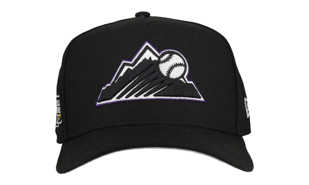 9FIFTY Colorado Rockies 2007 Team Color A Frame Snapback Hat "Black (Grey Brim)" NE472