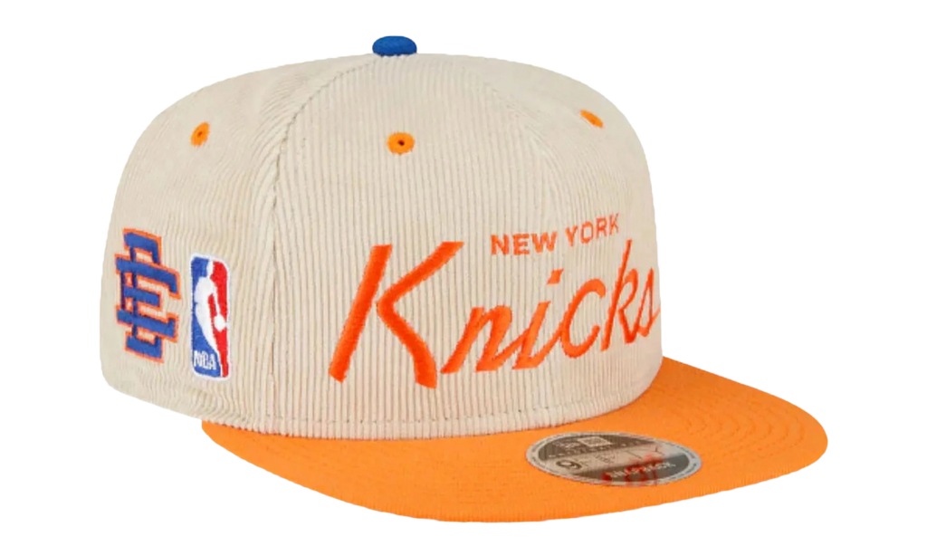 9FIFTY NBA NY KNICKS SNAPBACK HAT "ERIC EMANUEL - Cream/ Orange" EE434