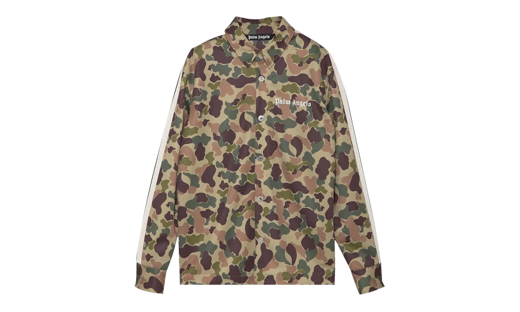 Camo Track Shirt "Military / White" PMGA104F21FAB0055601