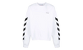 Diagonal Helvetica Oversized Sweatshirt "White" OMBA058C99FLE0010110