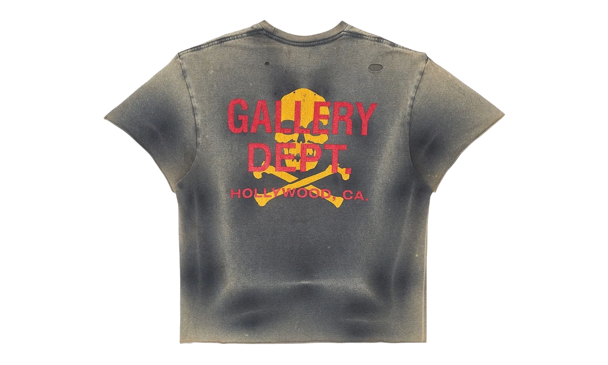 Zip Logo Short Sleeve Tee Shirt "Washed Black Yellow Red" ZPT 1000
