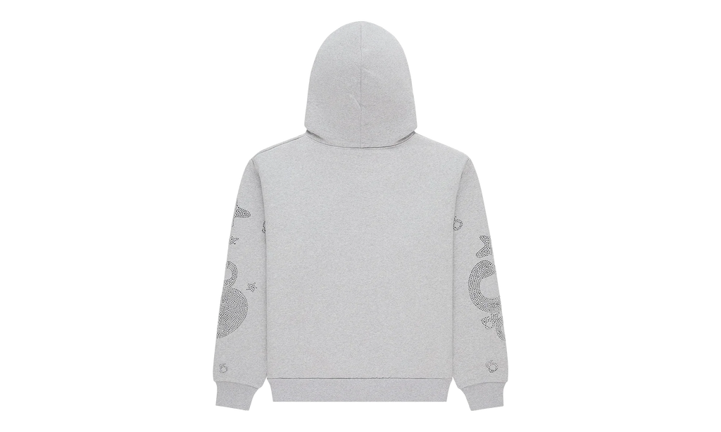 Rhinestone Beluga Hoodie "Grey" SP5der309