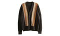 Embellished Striped Cardigan "DARK BROWN" AMKNCD1070