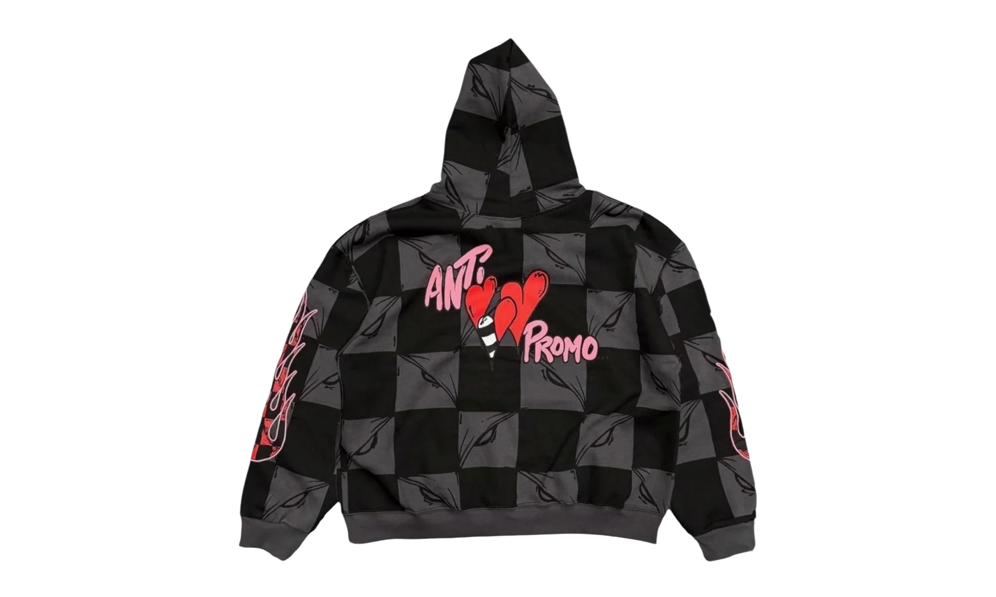 Anti Promo 99 Eyes ATL Flame Hooded Sweatshirt "Black / Grey" MB15