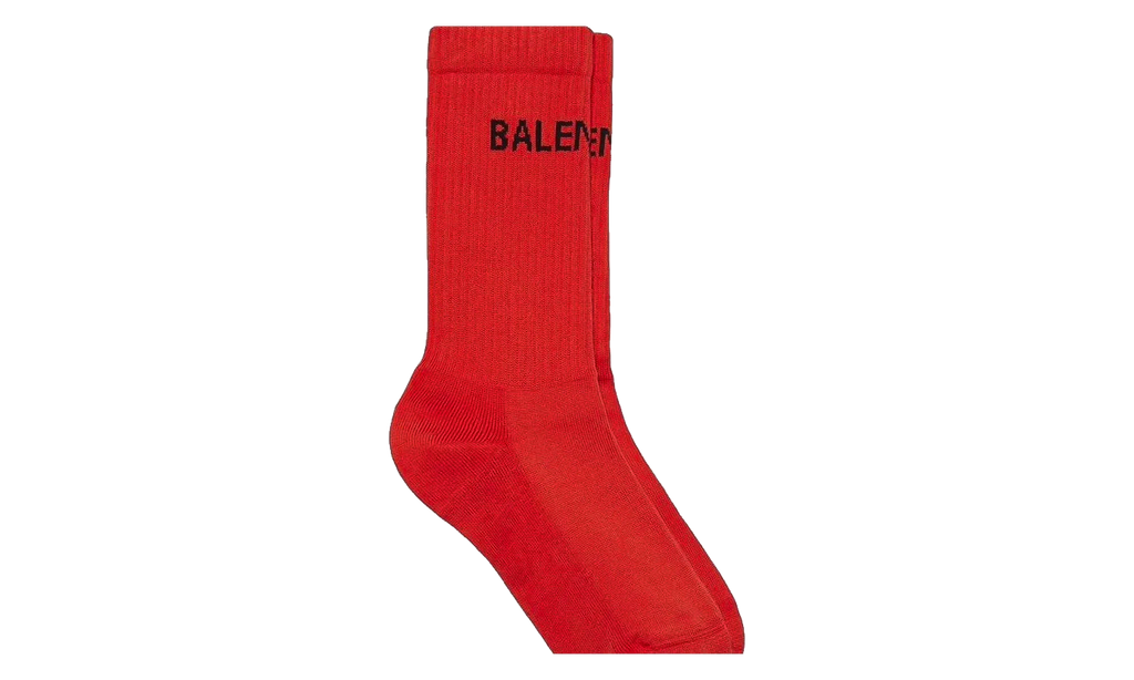 Cotton Logo Tennis Socks "Red" 181342M220005