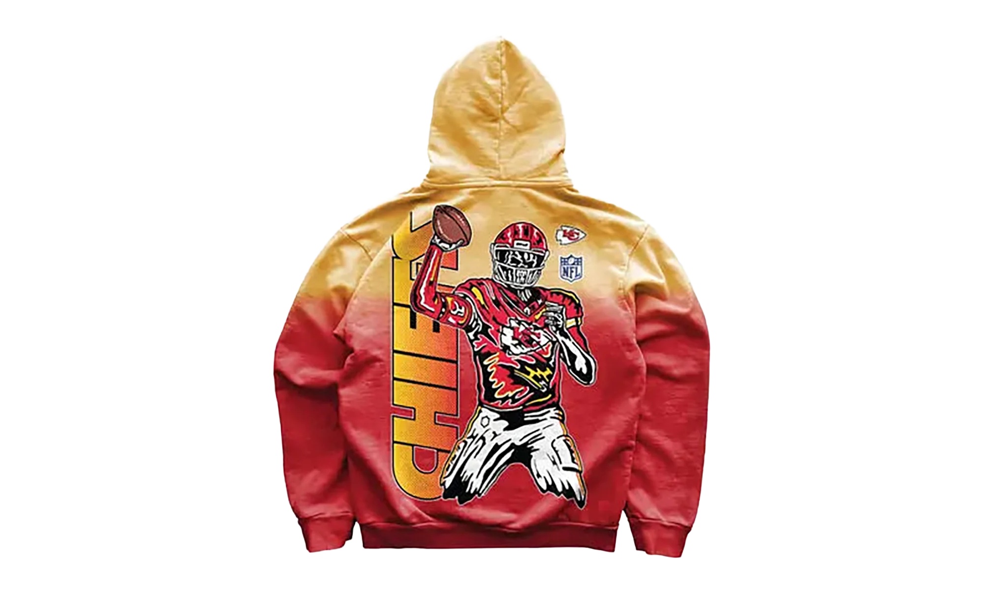 Chiefs Go Long Ombre Hoodie "Red / Yellow" WL003