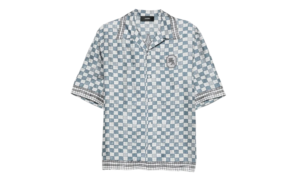 MA Checkered Bowling Shirt "Steel" AMTOSH1078 396