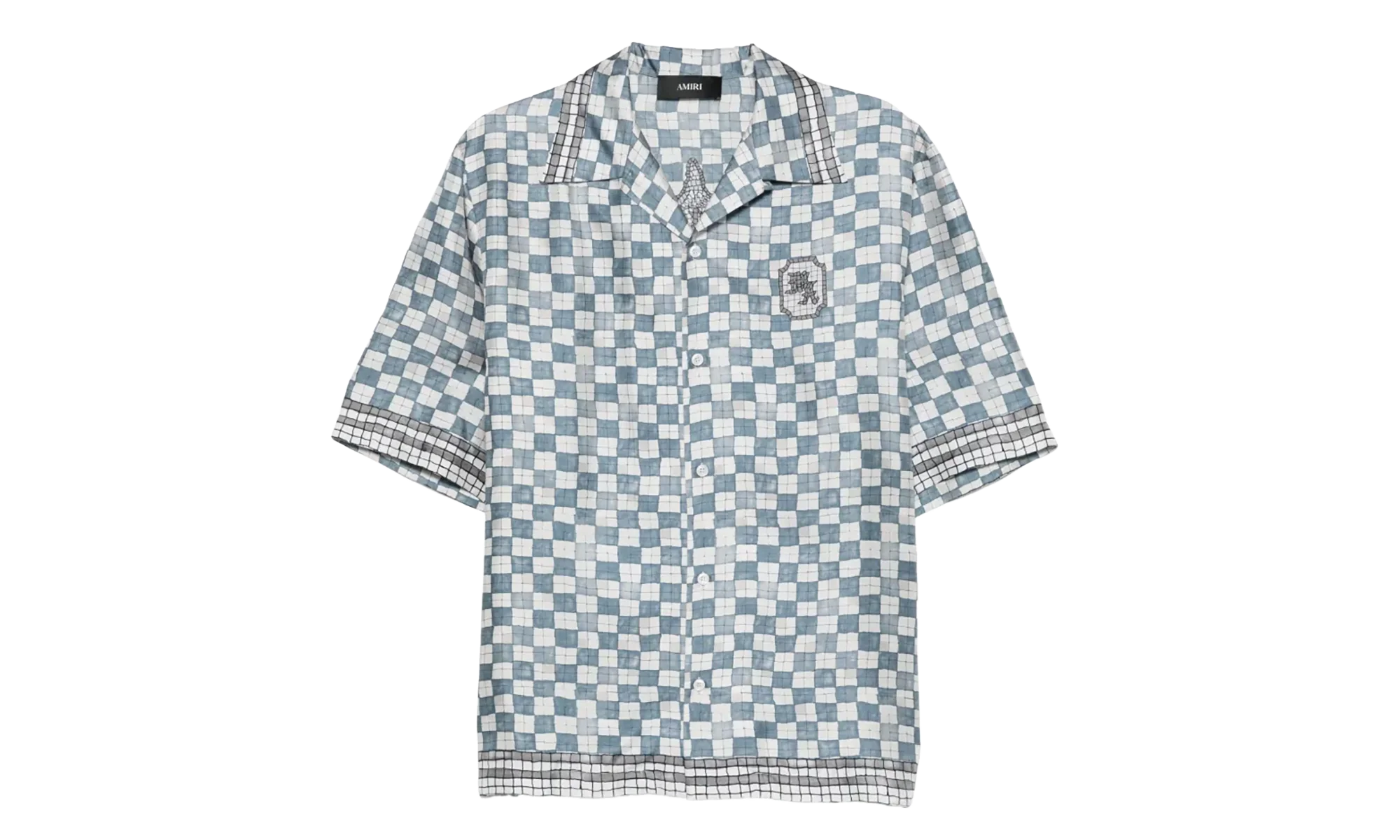 MA Checkered Bowling Shirt "Steel" AMTOSH1078 396