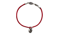 Silver Heart Vine Pendant String Bracelet "Red" CHRM1194