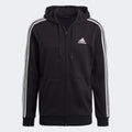 Men's adidas Essentials French Terry 3-Stripes Full-Zip Hoodie