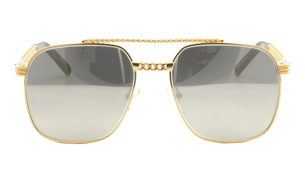 XL Cuban Link Edition 24KT "Yellow Gold / Dark Gray Gradient Mirror Flash Silver" CLXL2 0001 16D3