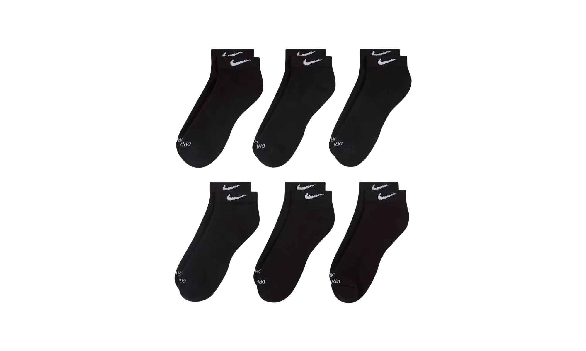 Everyday Plus Cushioned Training Low Socks (6 Pairs) "Black" SX7042 010