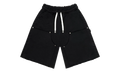 Distressed Carpenter Flat Shorts "Black" GS169